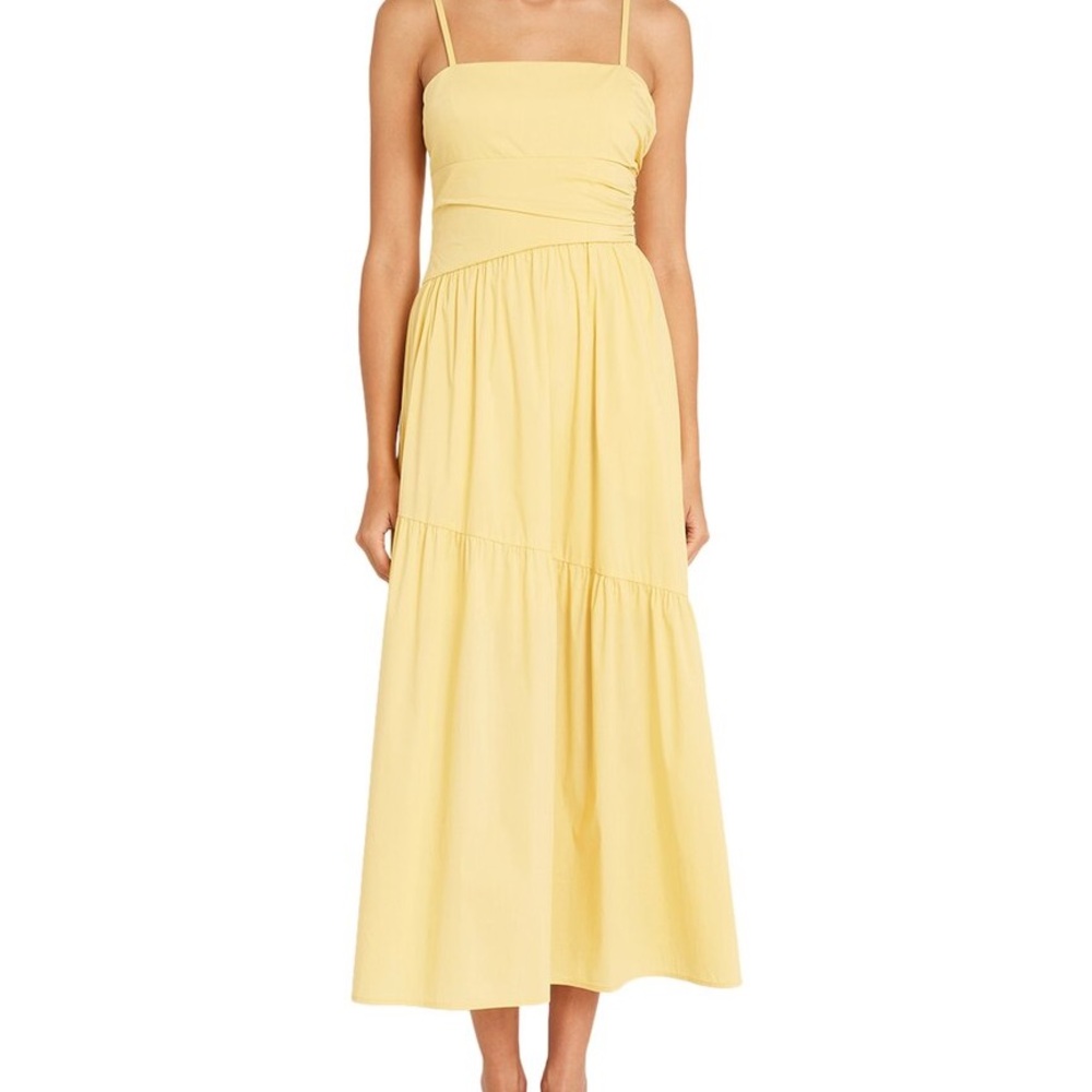 LUXELY  
Midi Dress - Yellow. Size 14